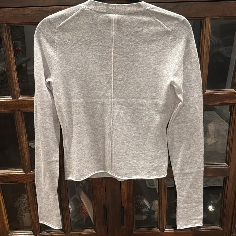 NWT - Skims Featherweight Cashmere Cardigan - Light Grey - Picture 6 of 7